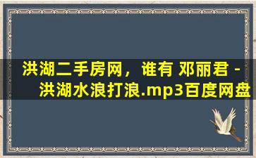 洪湖二手房网，谁有 邓丽君 - 洪湖水浪打浪.mp3百度网盘资源